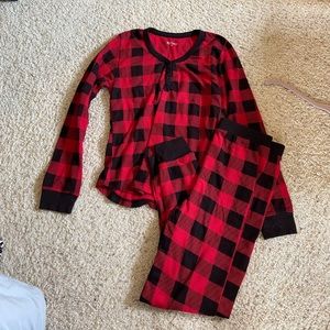 Plaid Christmas pajama set